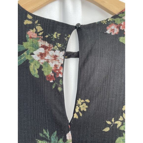 NWT Francesca's Trixxi Black Floral Soft Keyhole Shift Dress Womens Size Medium - Picture 10 of 12